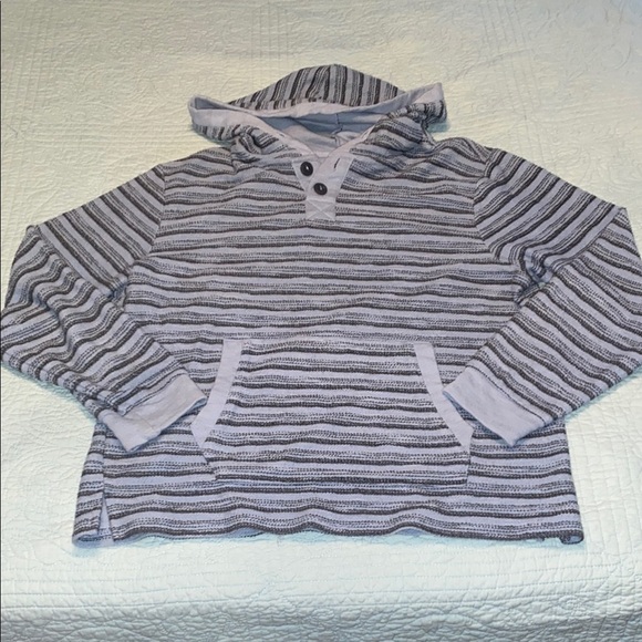 Striped Gray Hoodie - Picture 1 of 4
